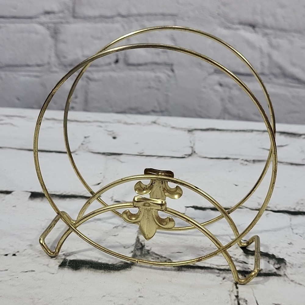 Vintage MCM Retro Round Wire Metal Napkin Holder Letter Holder